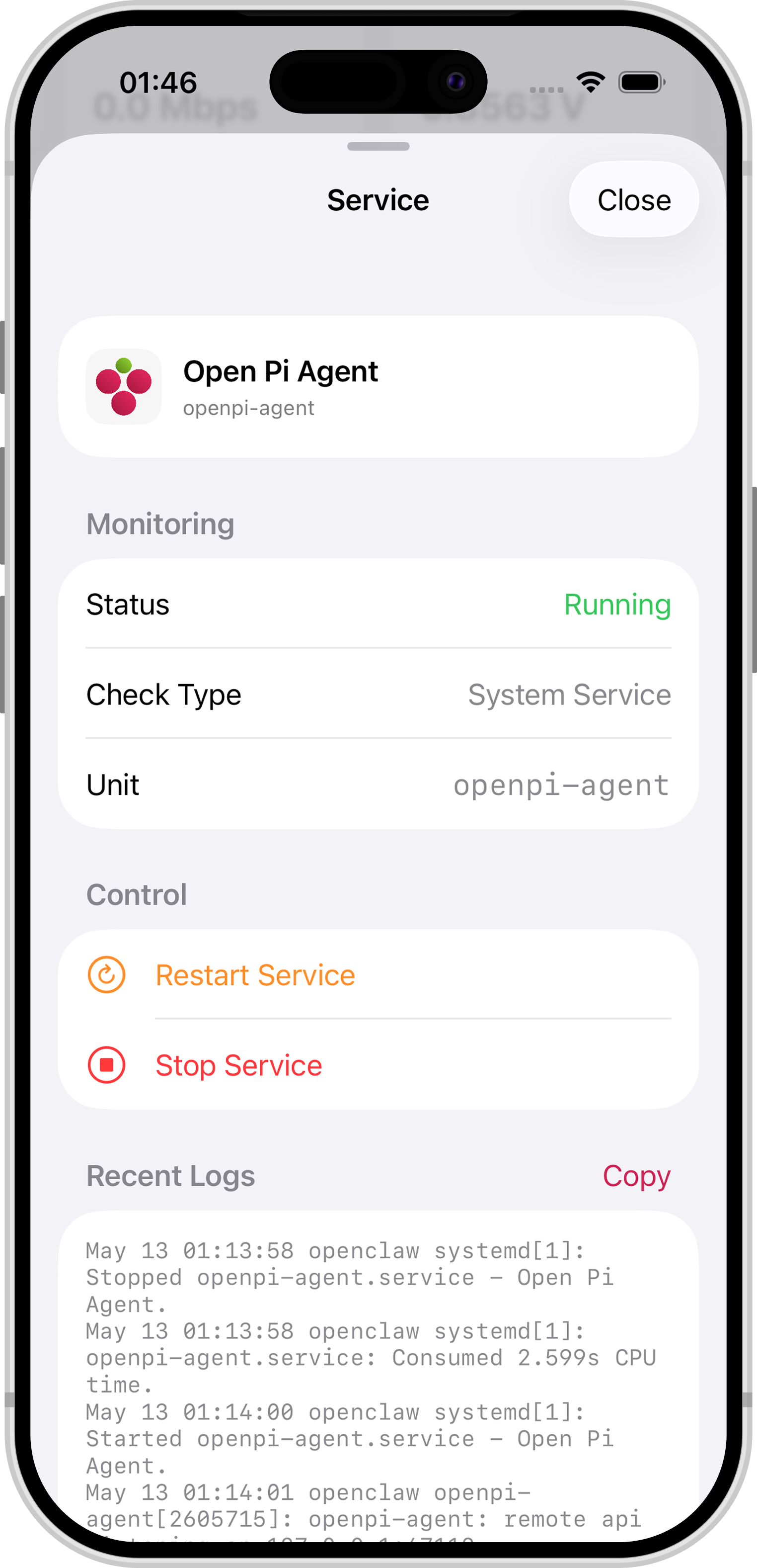 Open Pi Remote Agent